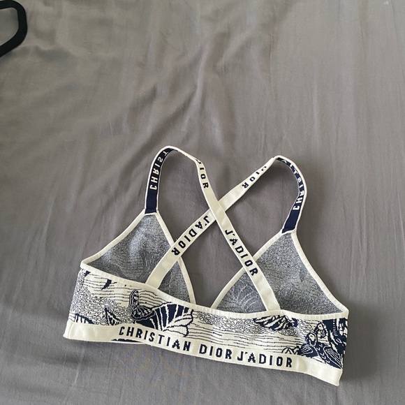 Christian Dior Bralette Blue Oblique Technical Cotton - Picture 3 of 6